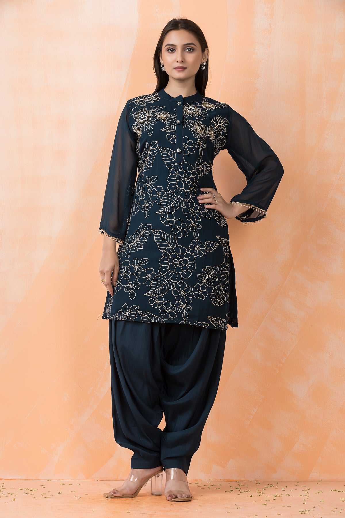 Georgette Kurta Patiala Set