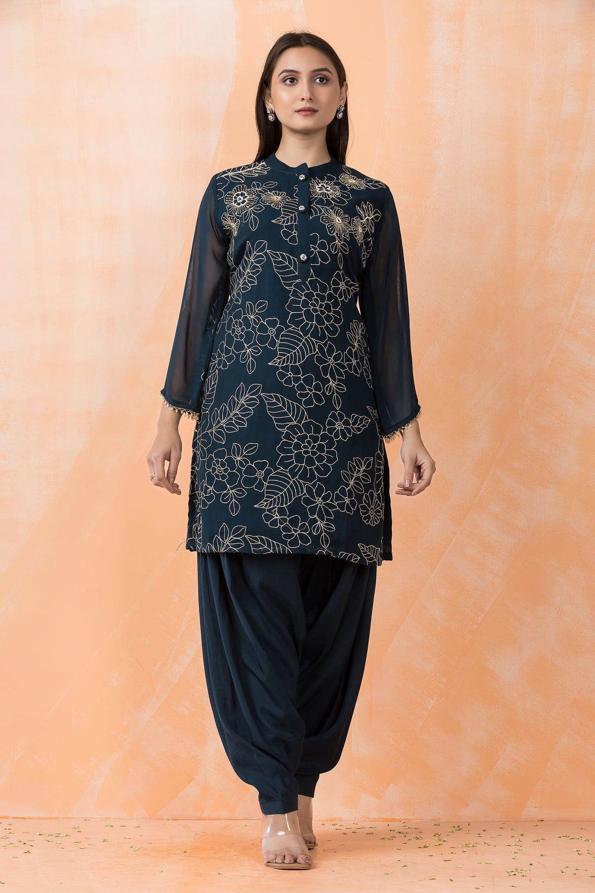 Georgette Kurta Patiala Set