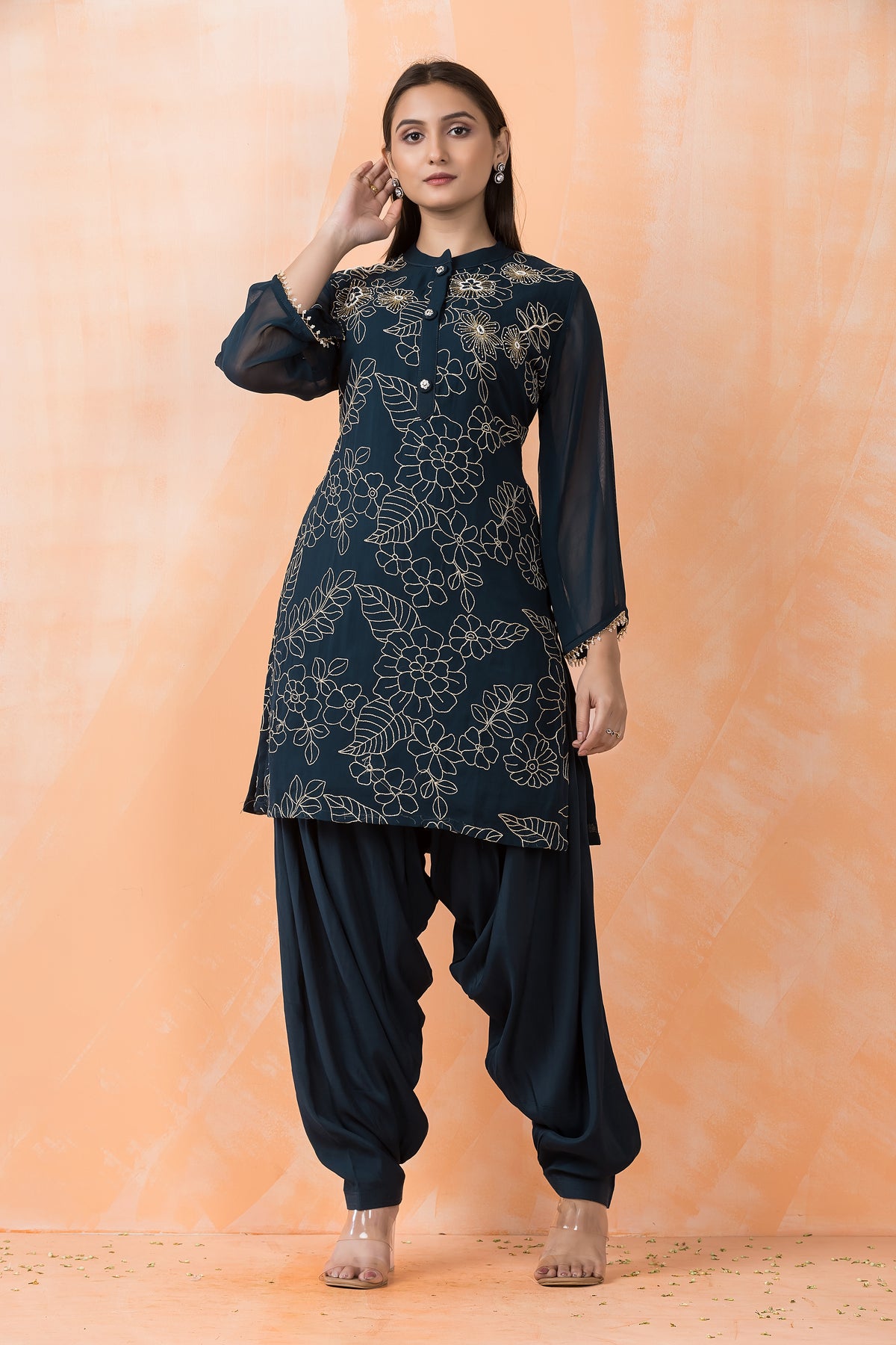 Georgette Kurta Patiala Set