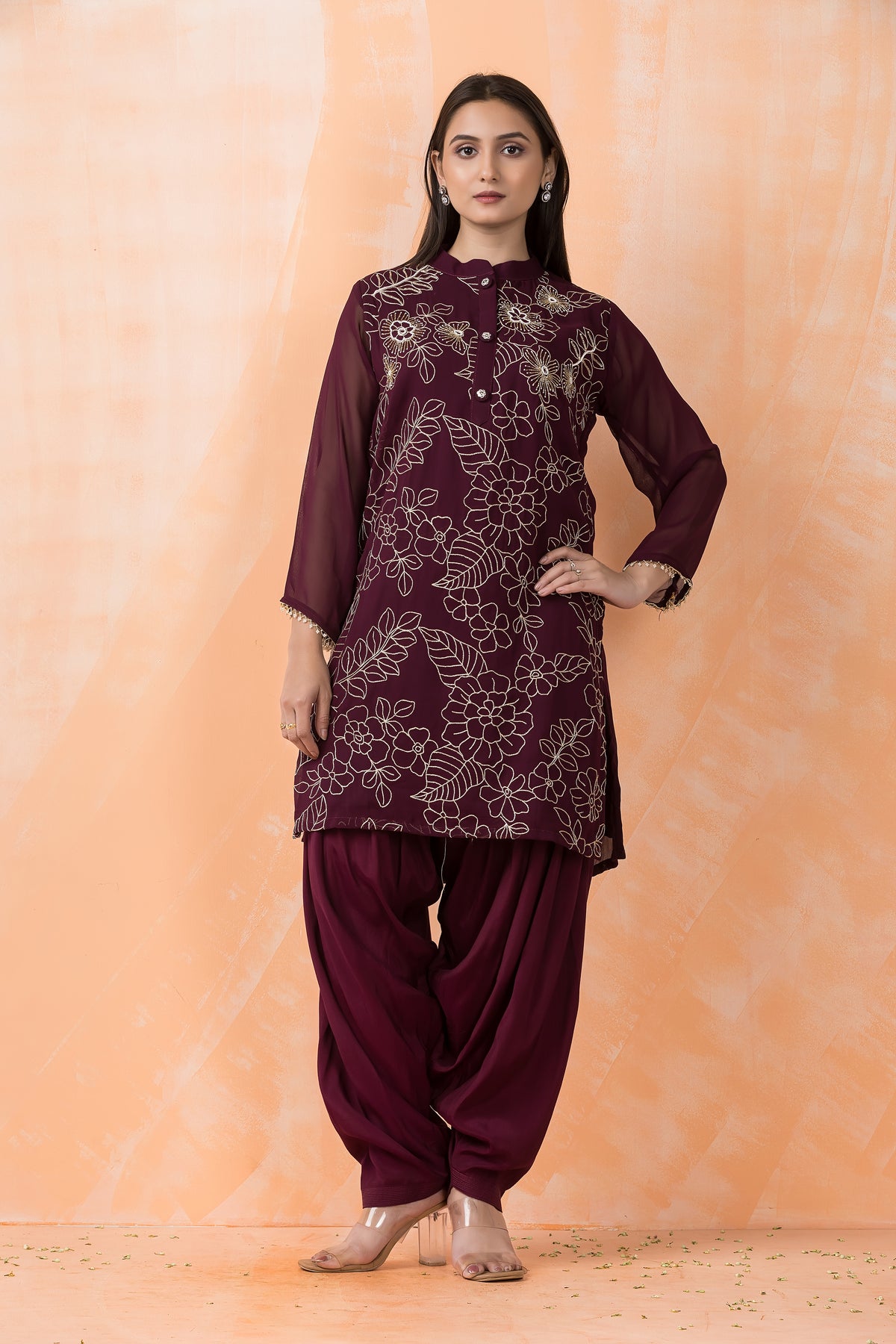Georgette Kurta Patiala Set