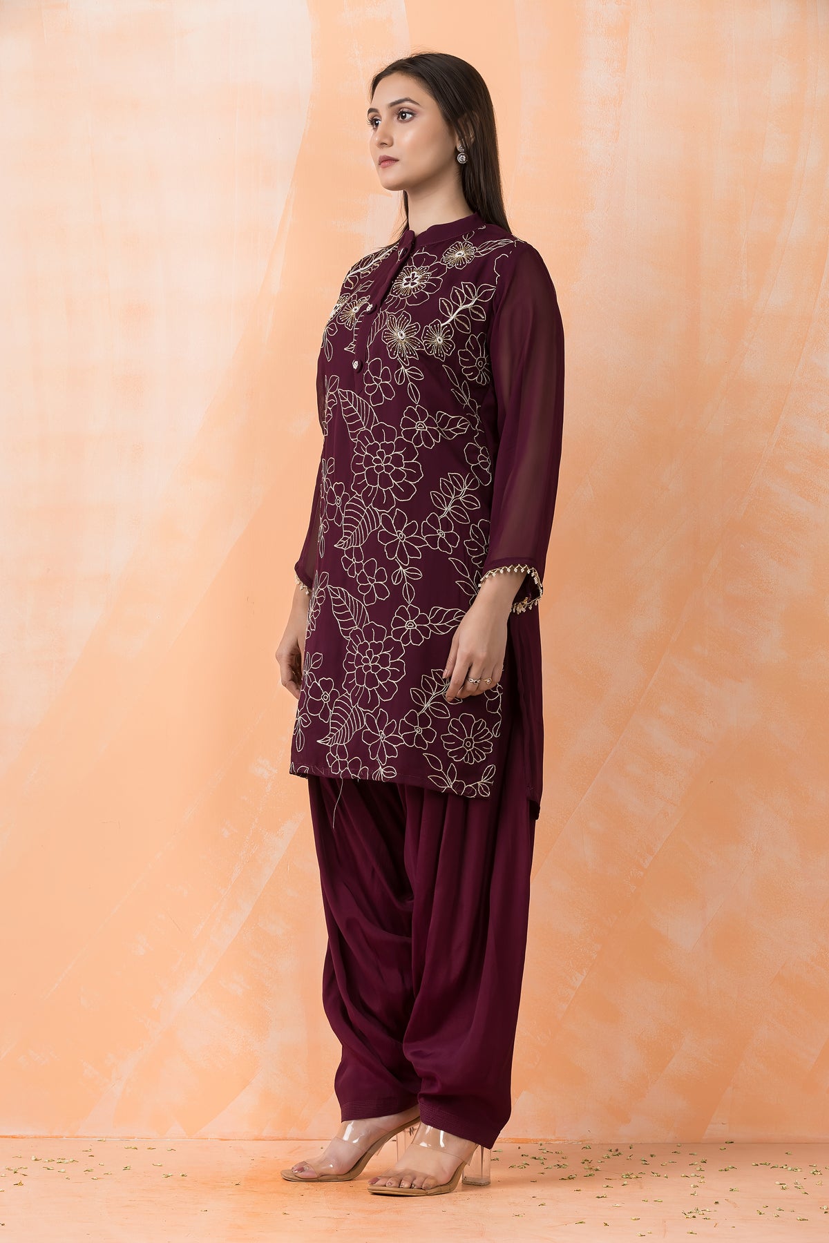 Georgette Kurta Patiala Set