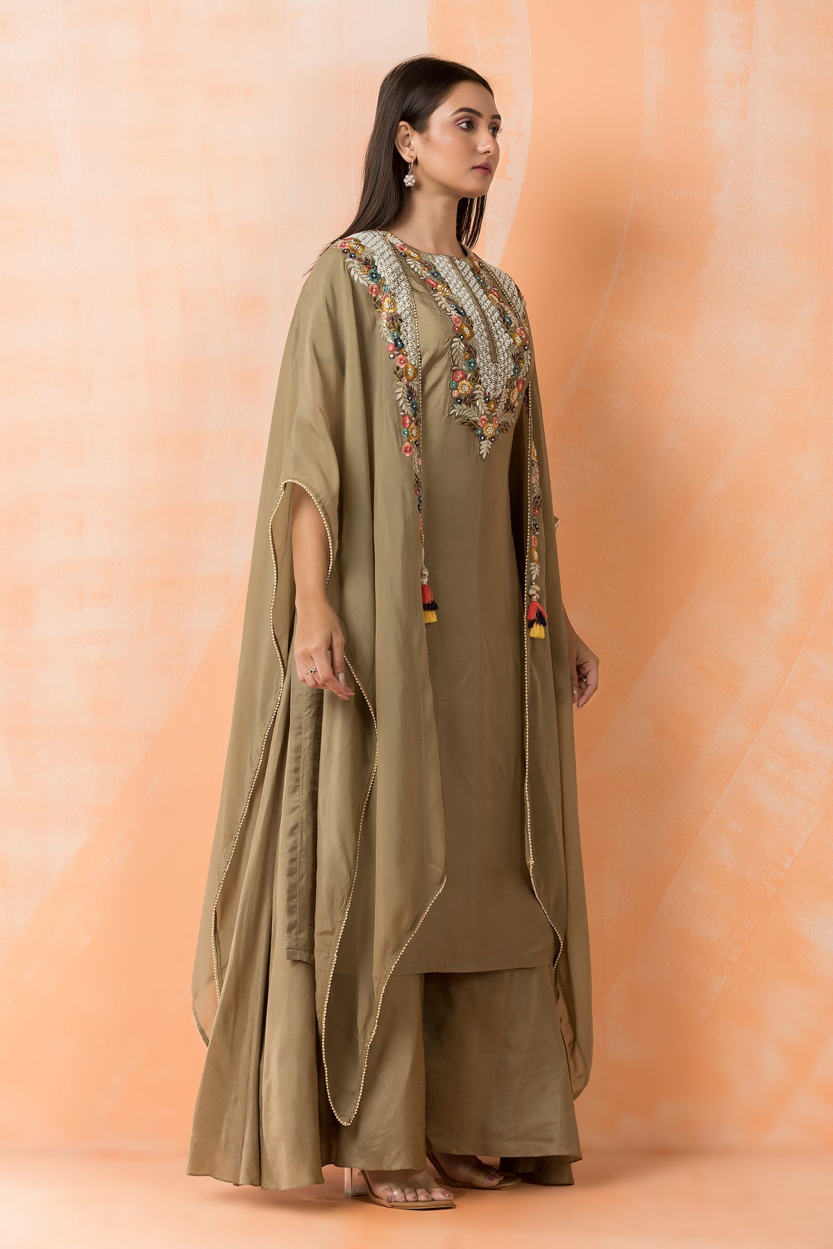 Three piece Designer Dress with Jacket