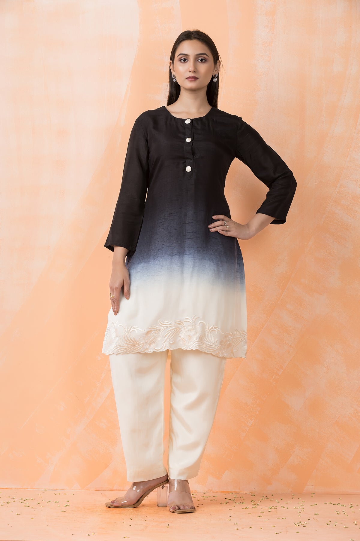 Silk Dyed Kurta Pant set