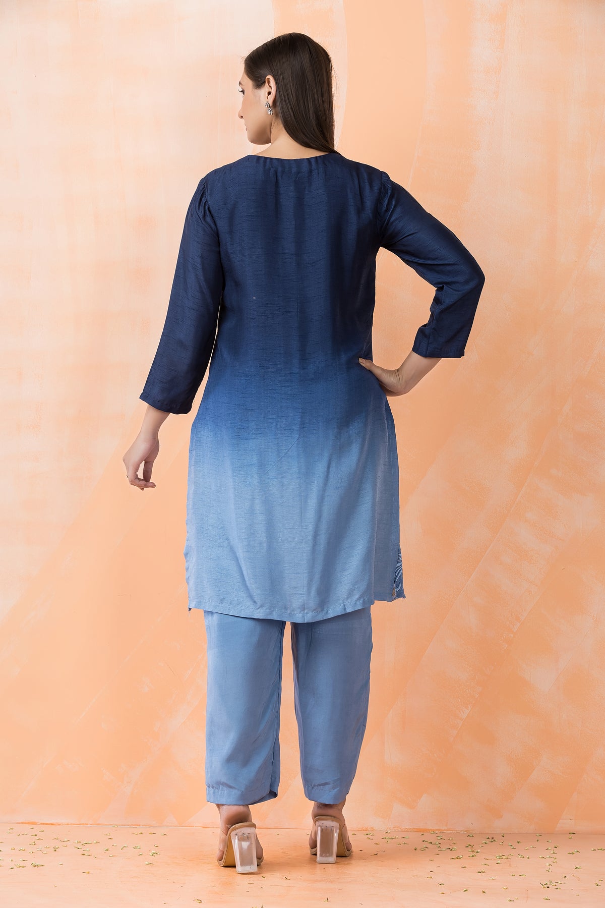 Silk Dyed Kurta Pant set