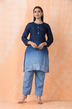Silk Dyed Kurta Pant set