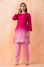Silk Dyed Kurta Pant set