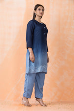 Silk Dyed Kurta Pant set