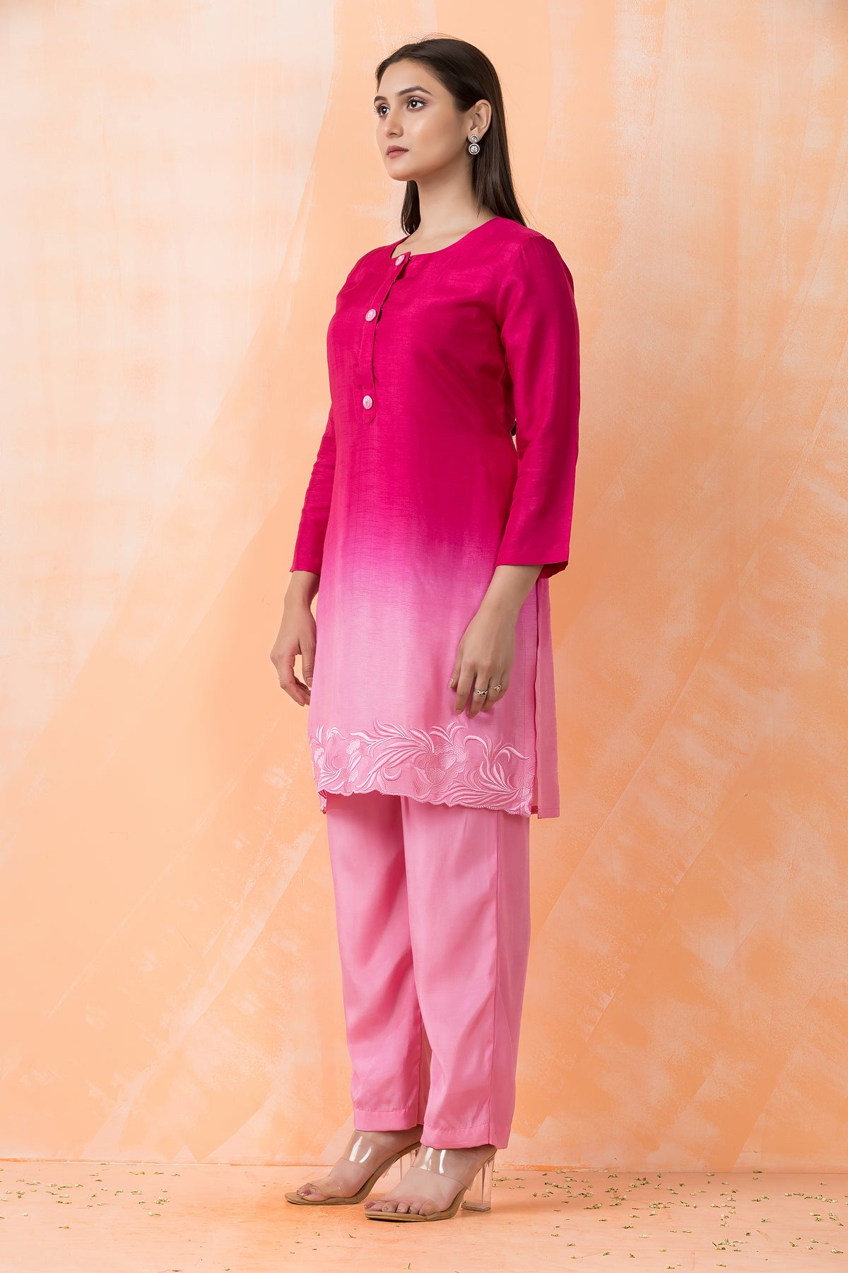 Silk Dyed Kurta Pant set