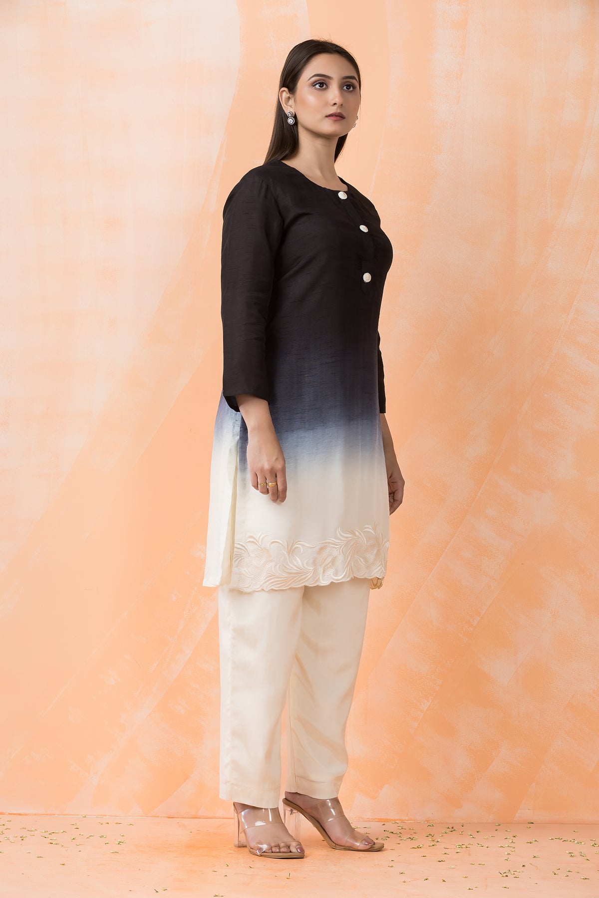 Silk Dyed Kurta Pant set