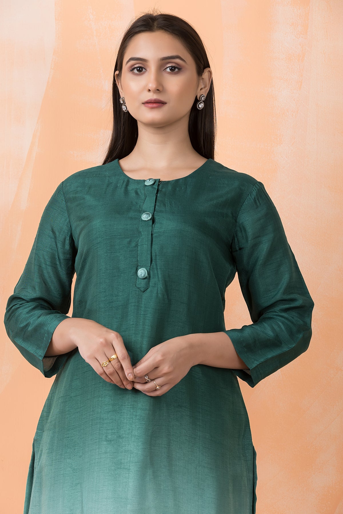 Silk Dyed Kurta Pant set