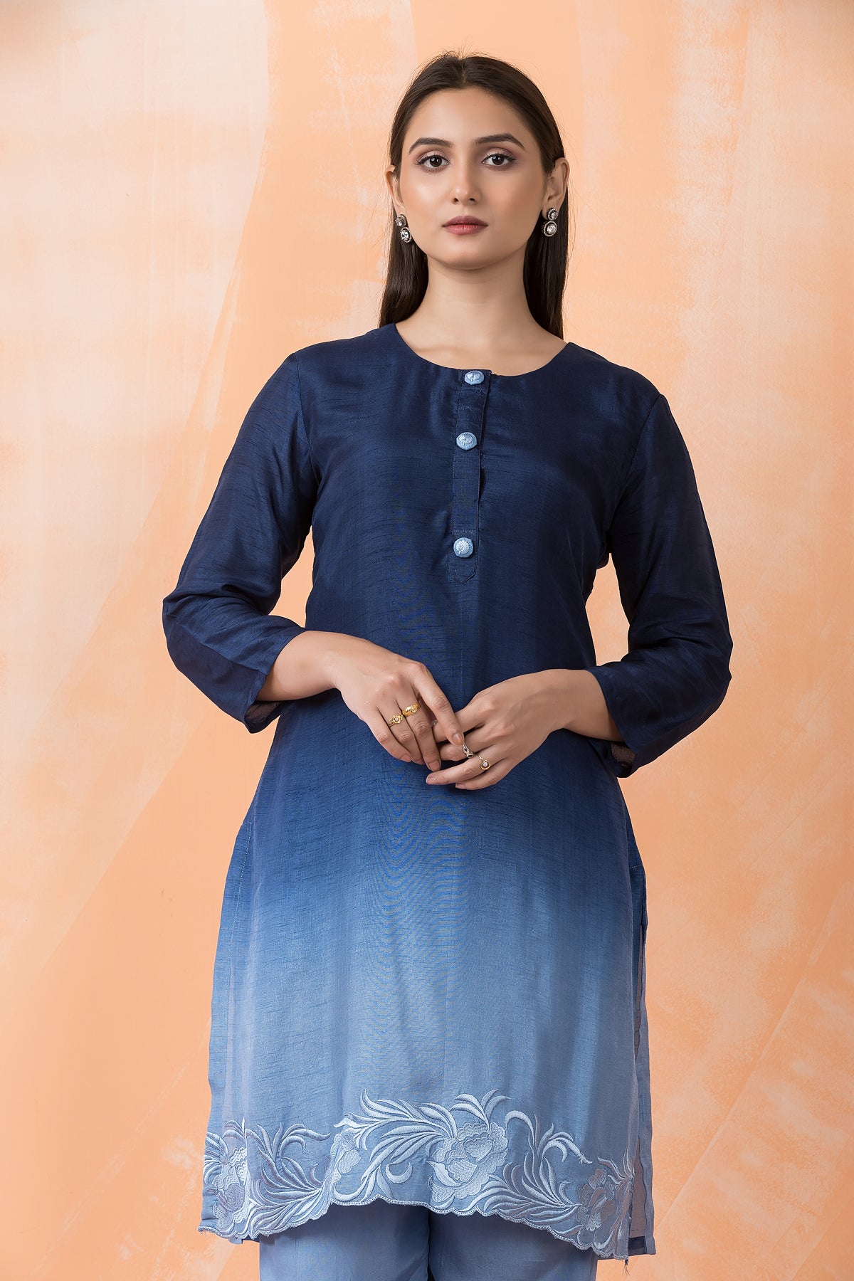 Silk Dyed Kurta Pant set