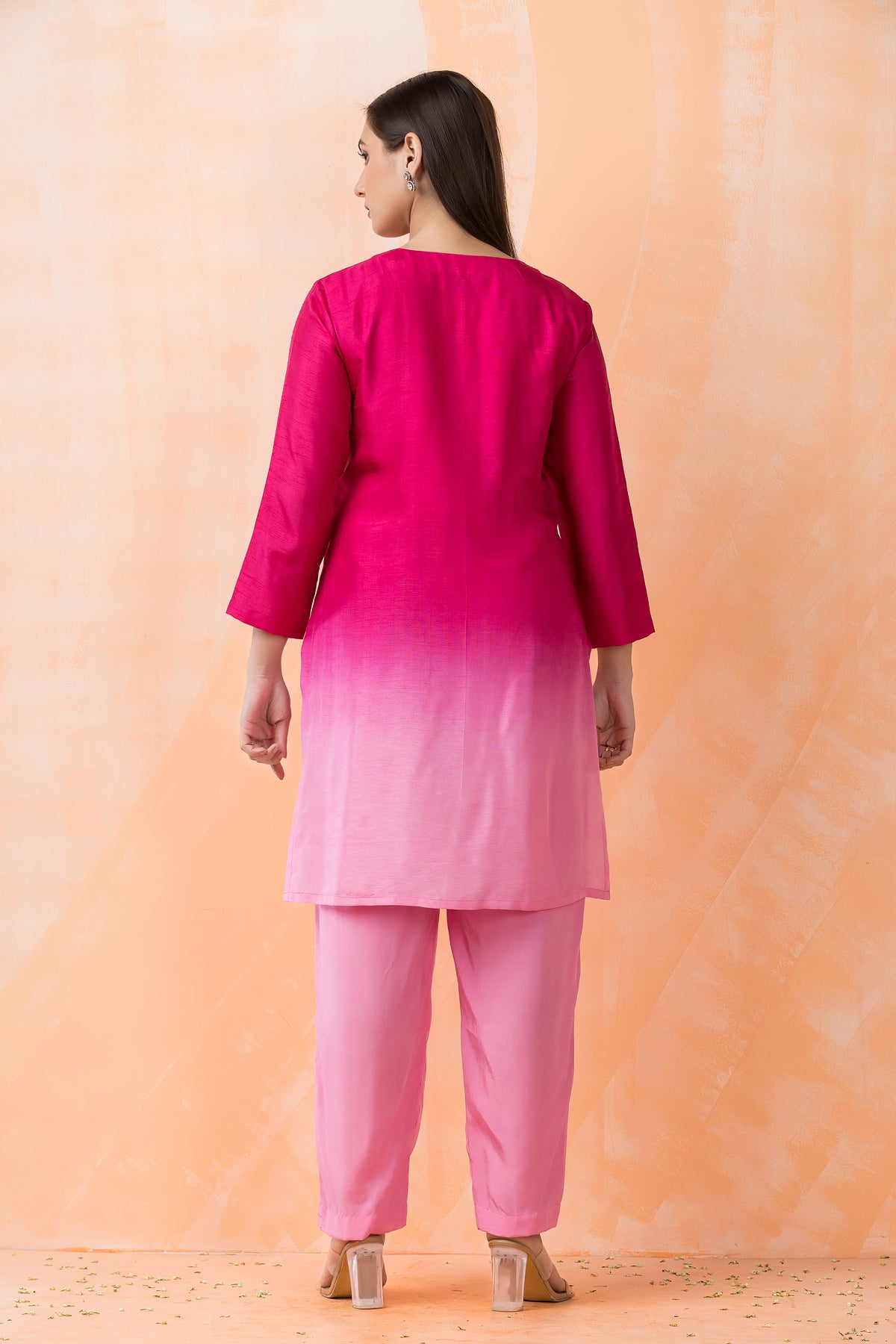 Silk Dyed Kurta Pant set