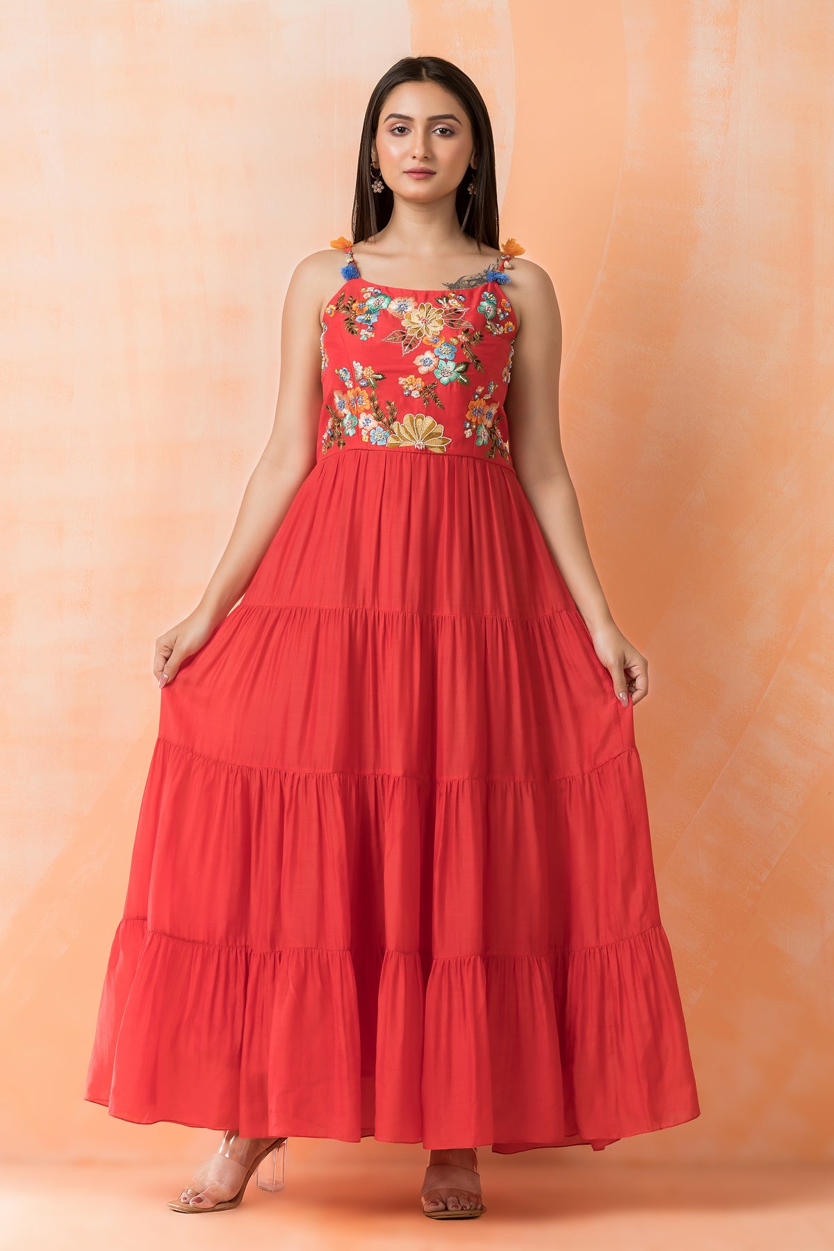 Designer Layered Cotton Gown