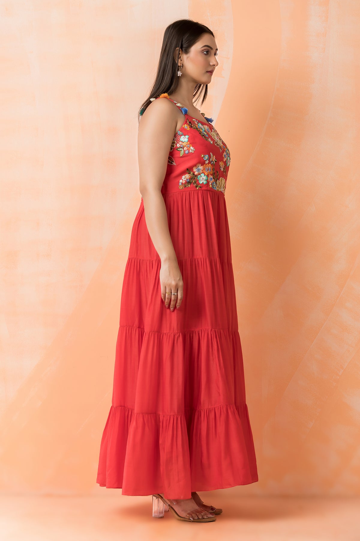 Designer Layered Cotton Gown