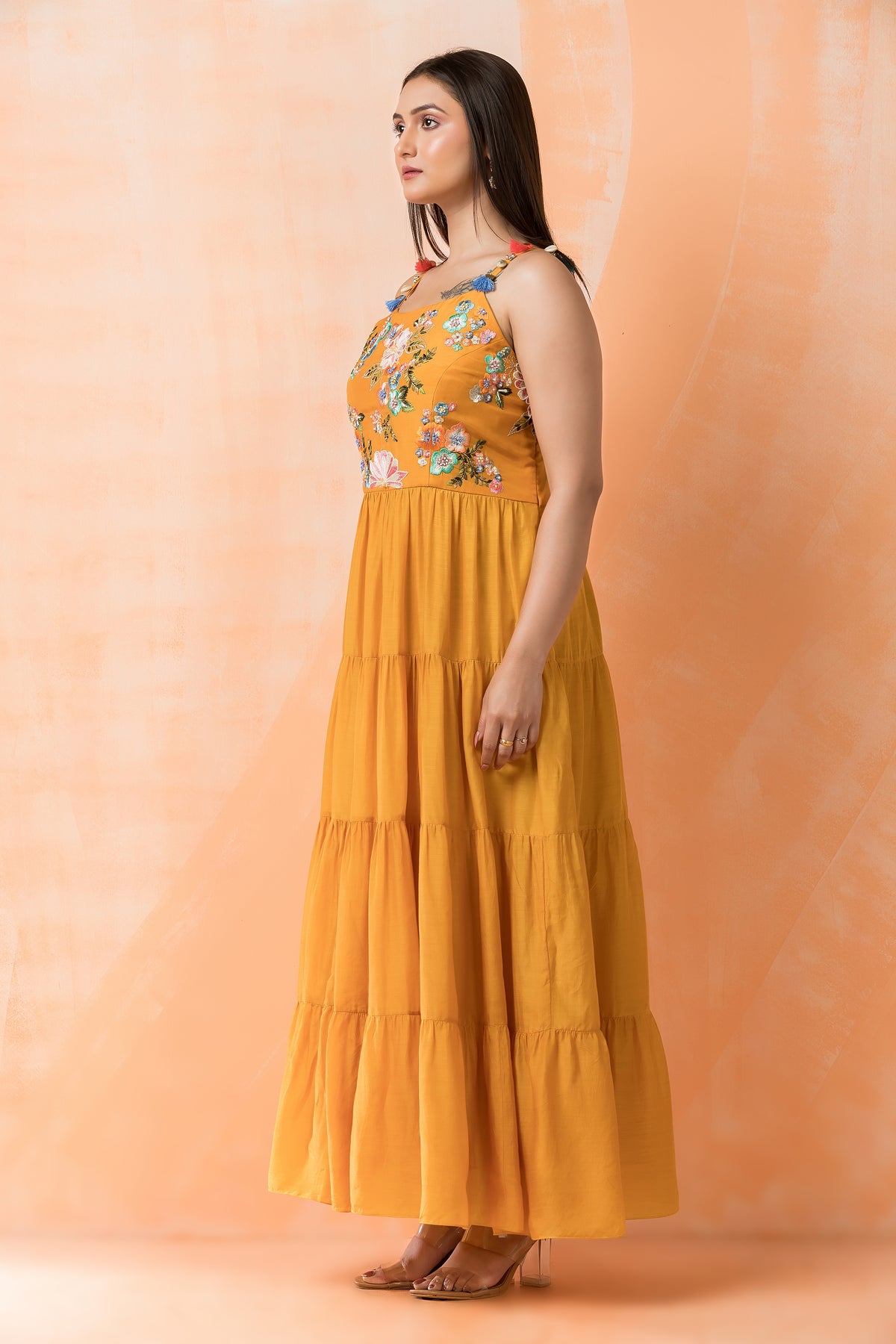 Designer Layered Cotton Gown