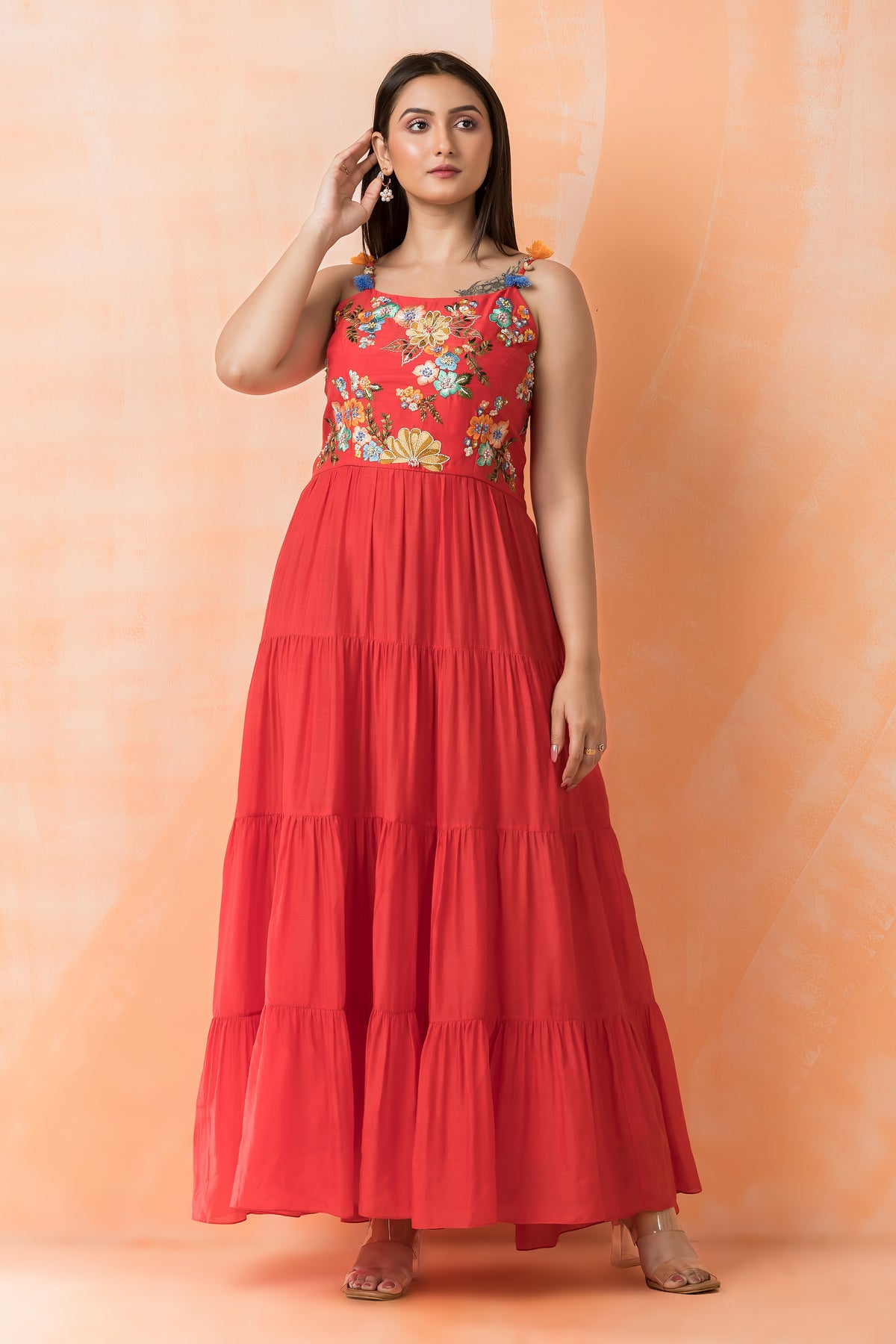 Designer Layered Cotton Gown