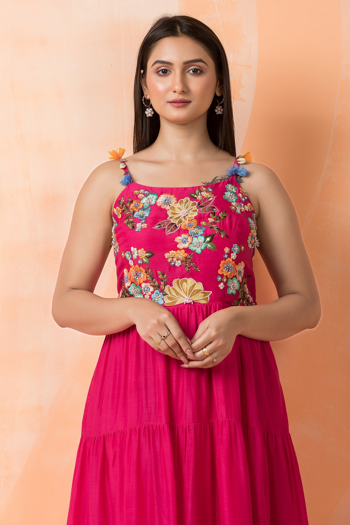 Designer Layered Cotton Gown