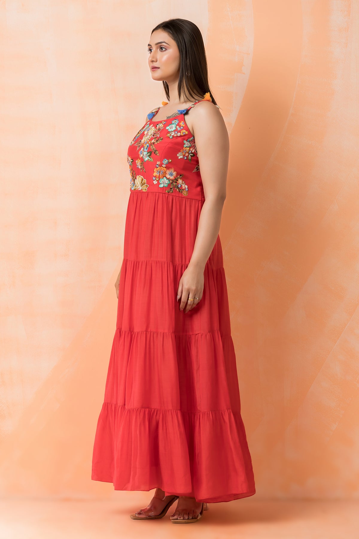 Designer Layered Cotton Gown