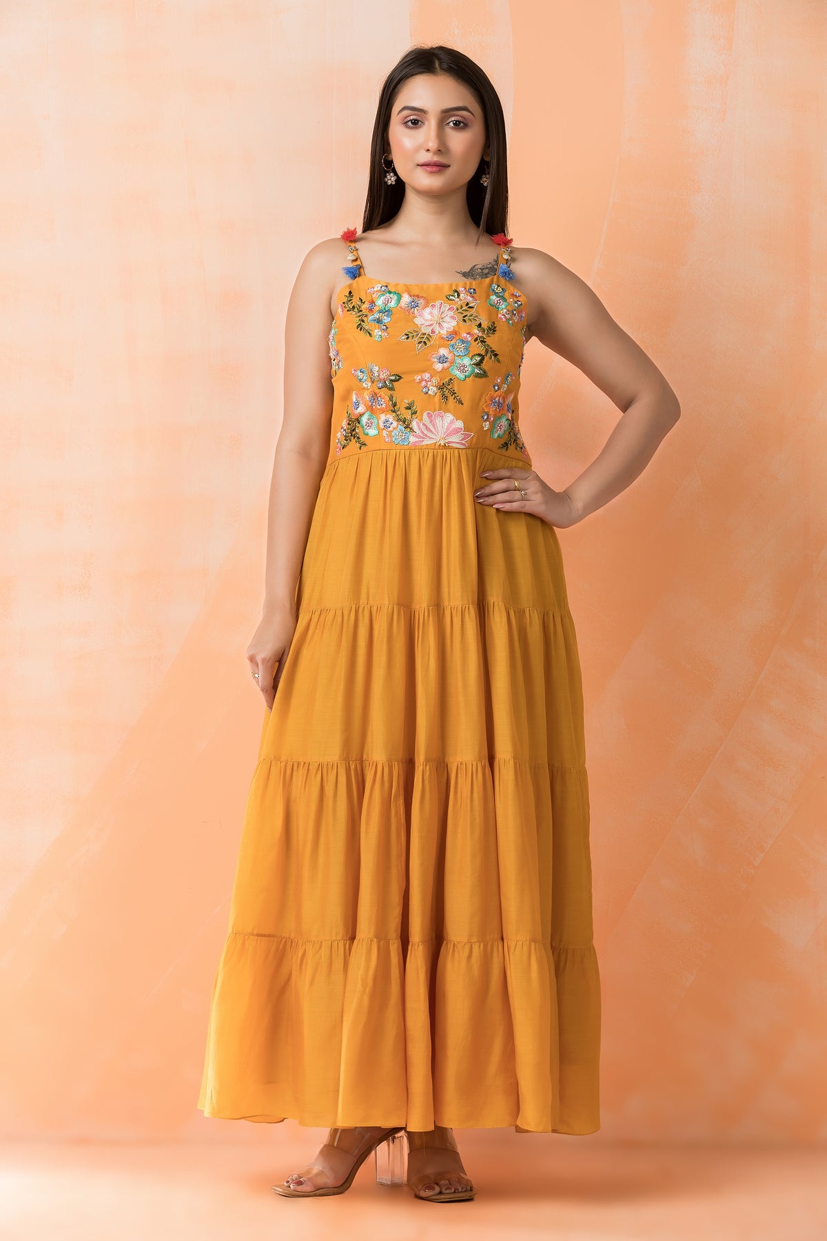 Designer Layered Cotton Gown