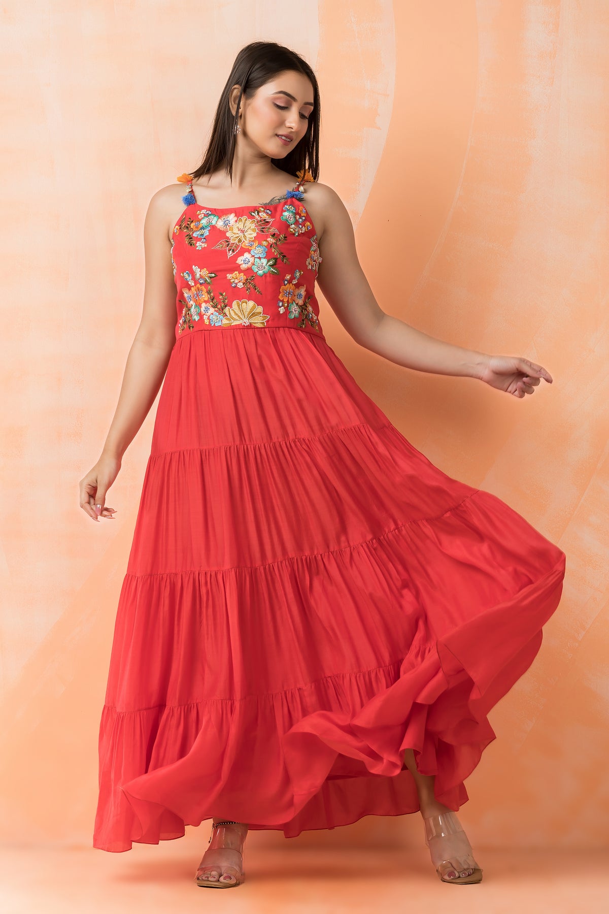 Designer Layered Cotton Gown