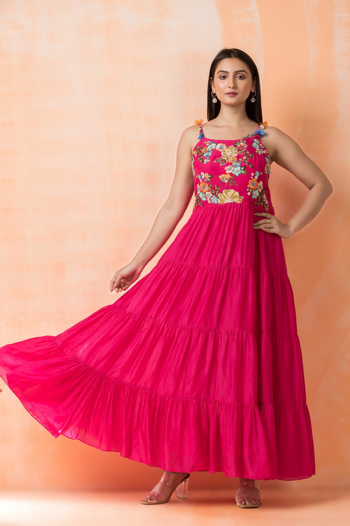 Designer Layered Cotton Gown