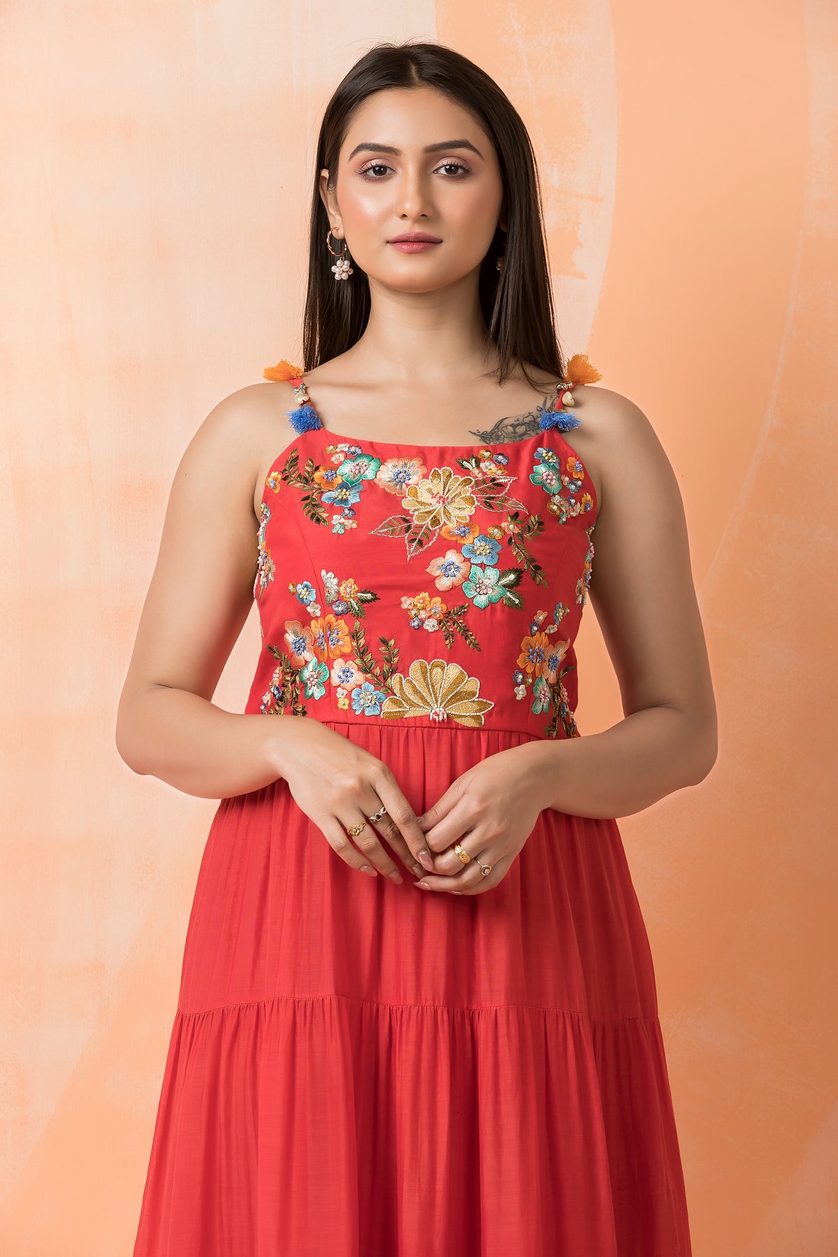 Designer Layered Cotton Gown