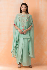 Dola Silk Dhoti and organza top; Indo-western dress