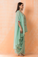 Dola Silk Dhoti and organza top; Indo-western dress