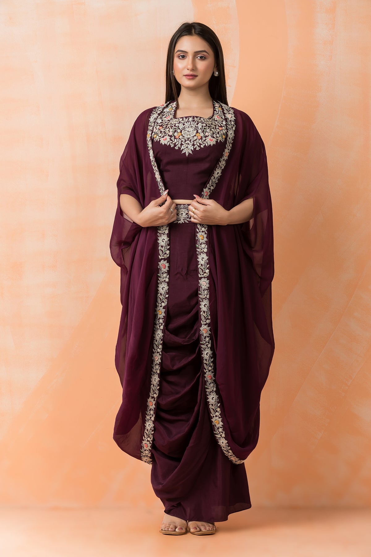 Three piece Designer Dress with Jacket