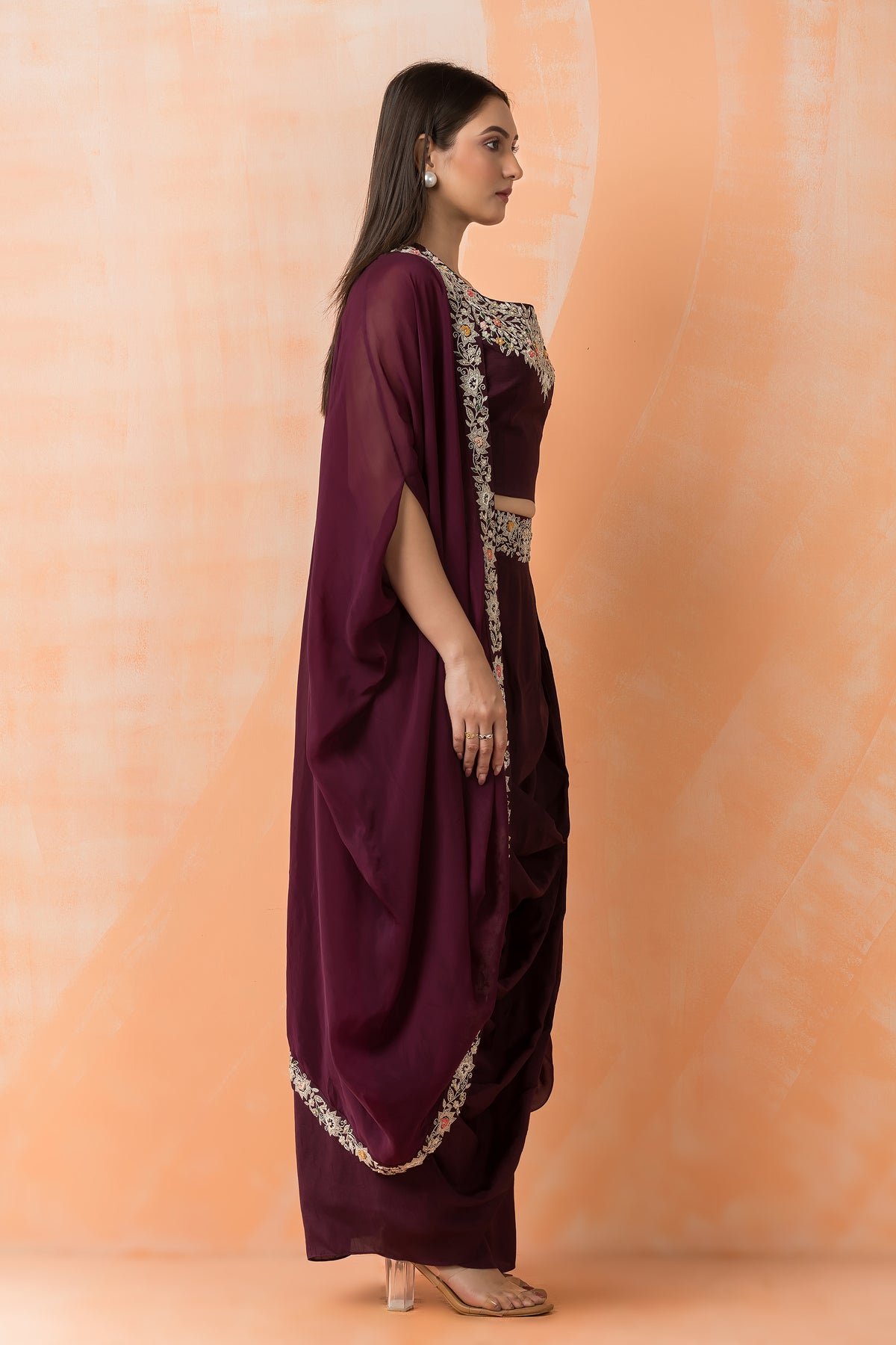 Three piece Designer Dress with Jacket