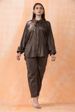 Designer Cotton Satin Co-ord Set