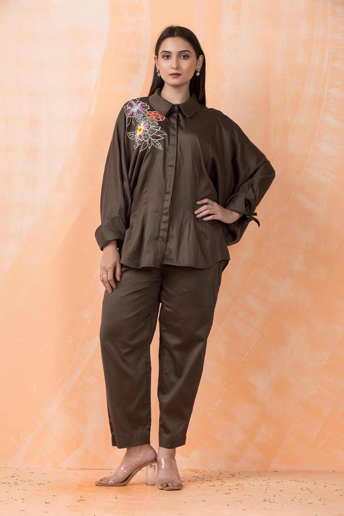 Designer Cotton Satin Co-ord Set