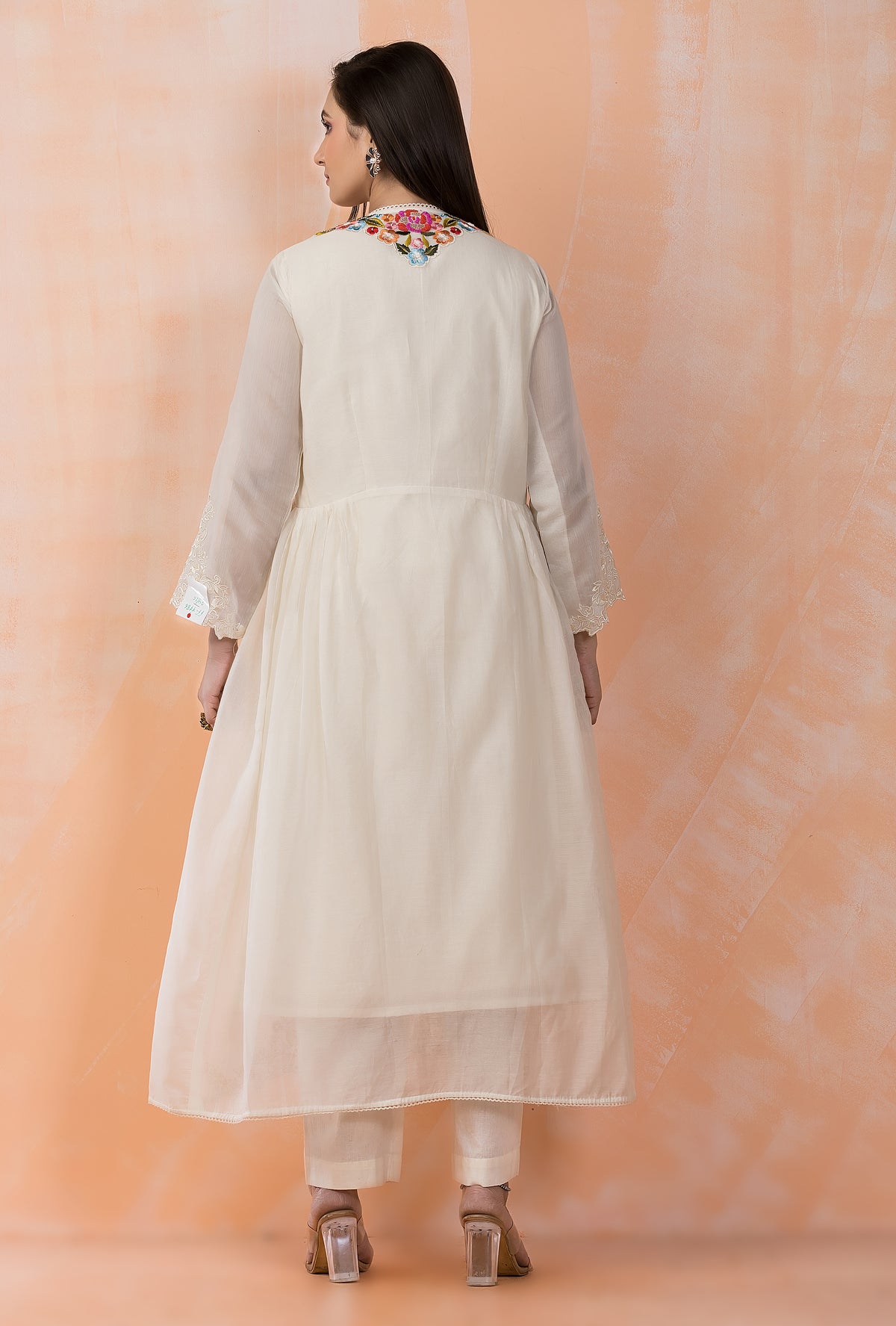 Designer Cotton Kurta pant set in Mul Chanderi