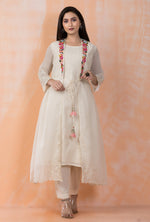 Designer Cotton Kurta pant set in Mul Chanderi