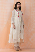 Designer Cotton Kurta pant set in Mul Chanderi