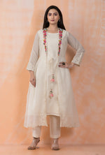 Designer Cotton Kurta pant set in Mul Chanderi