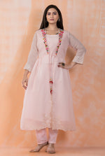 Designer Cotton Kurta pant set in Mul Chanderi