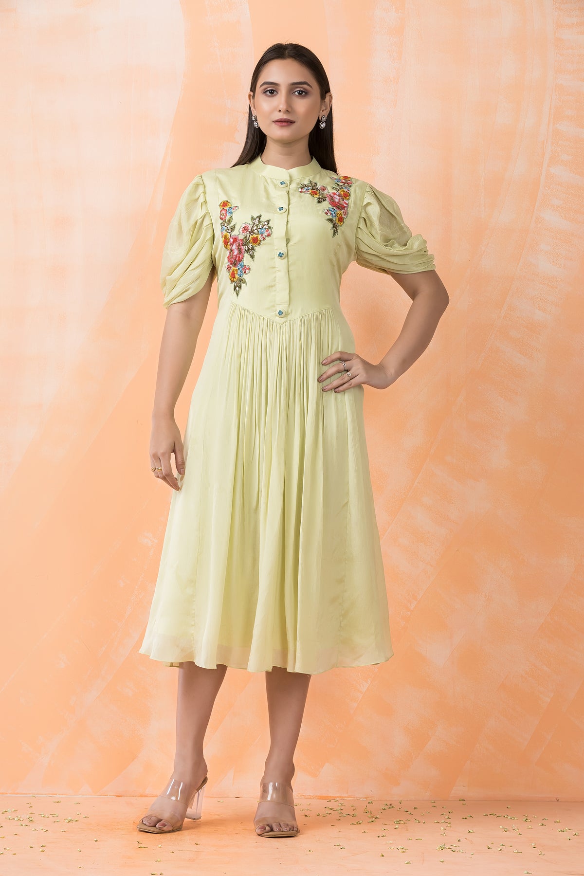 Knee Length Designer Dress