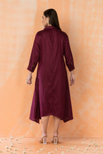 Asymmertric Floral Embroidered Dress