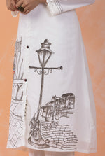 Hand Painted Mulmul Kurta Pant Set