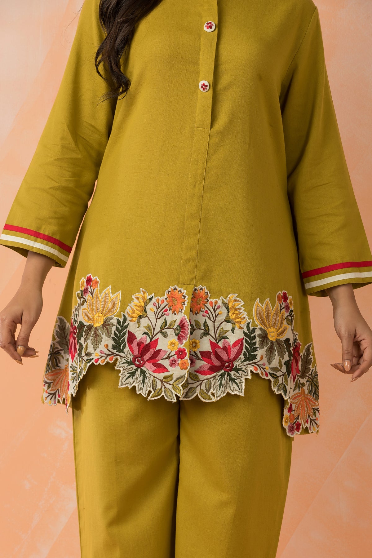 Embroidered Cotton Co-ord Set