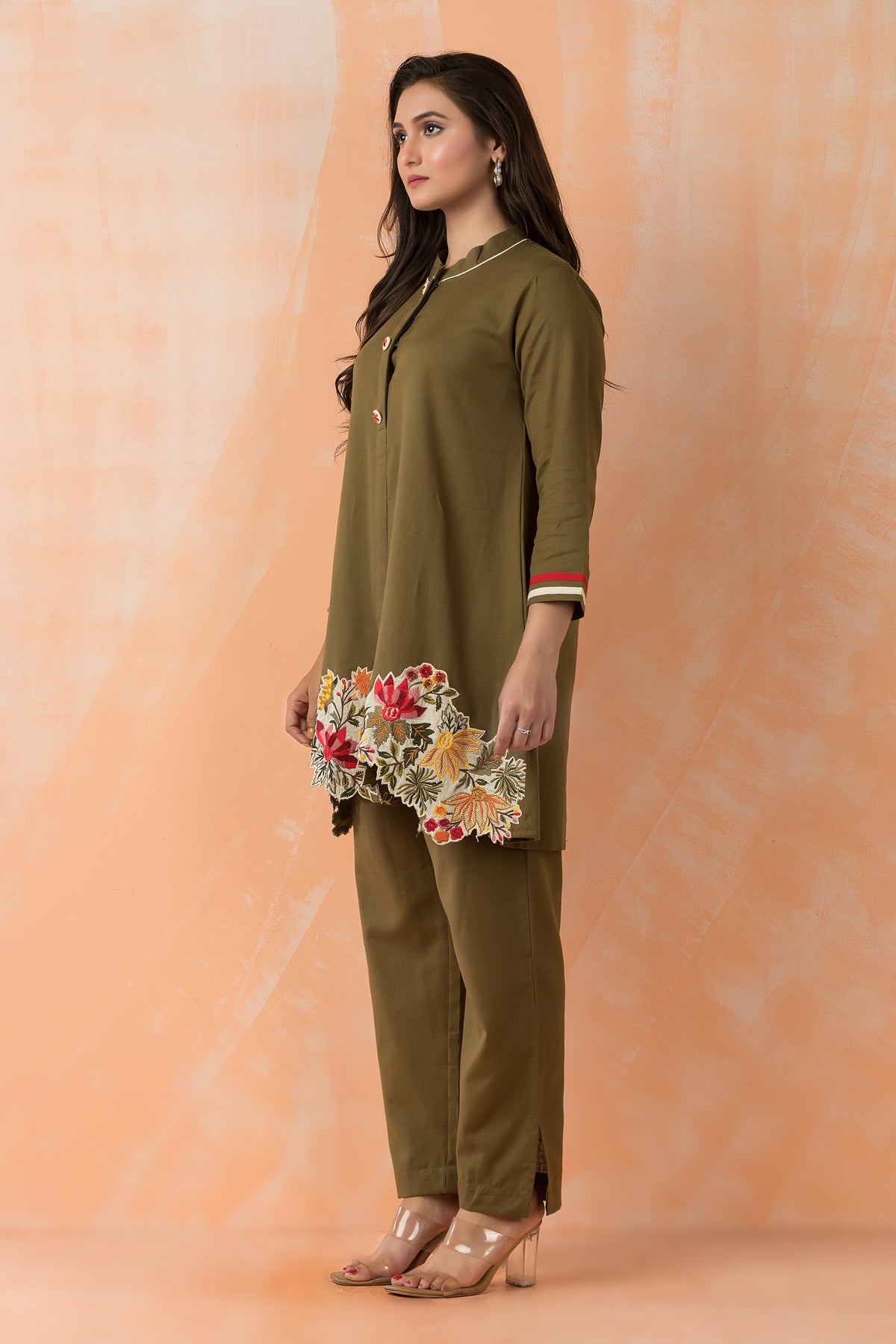 Embroidered Cotton Co-ord Set