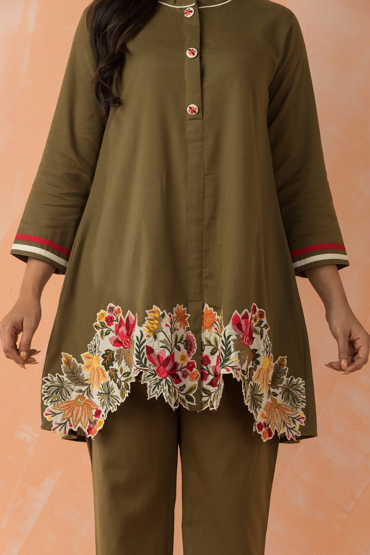 Embroidered Cotton Co-ord Set