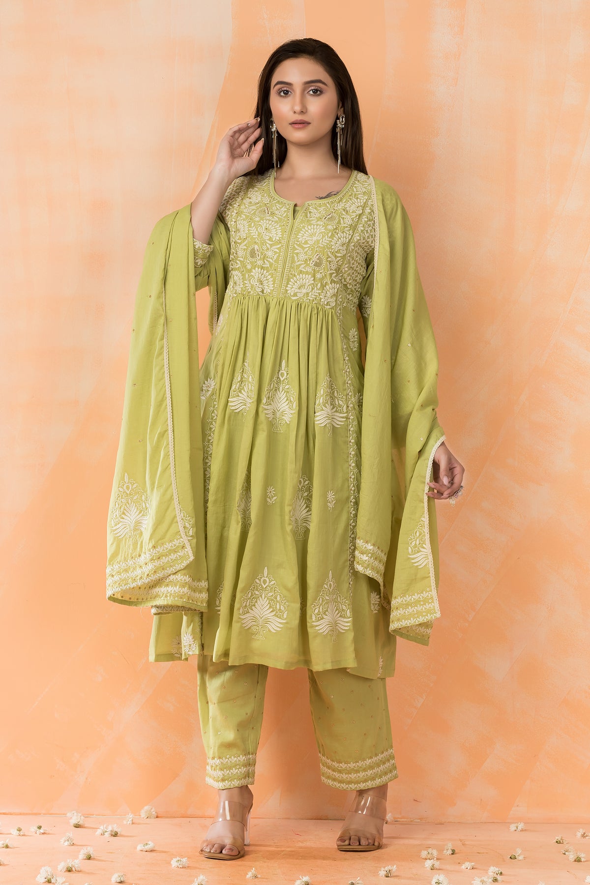Chikankari Three piece Salwar Suit