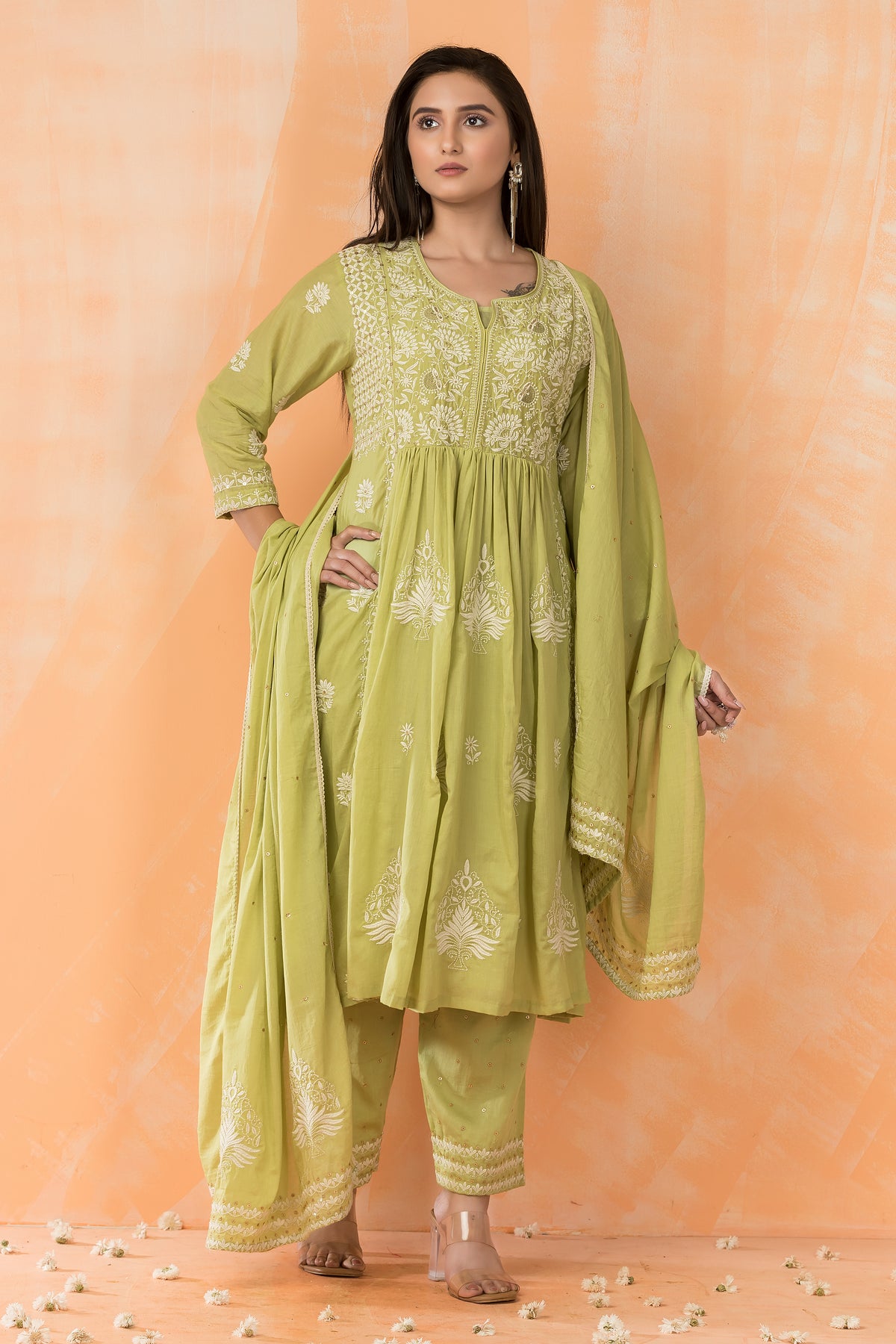 Chikankari Three piece Salwar Suit