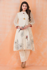 Designer Mul Chanderi Kurta Pant Set
