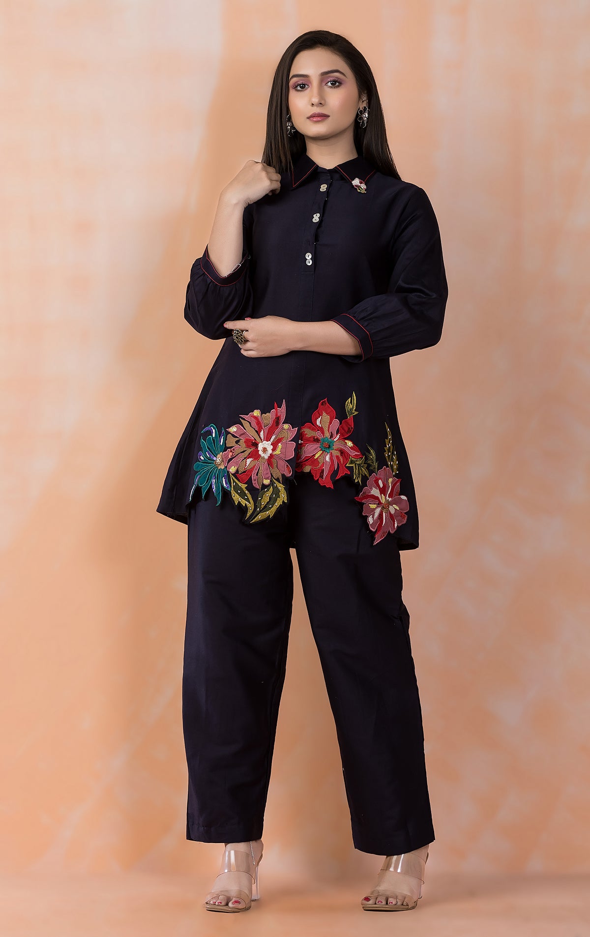 Embroidered Cotton Co-ord Set