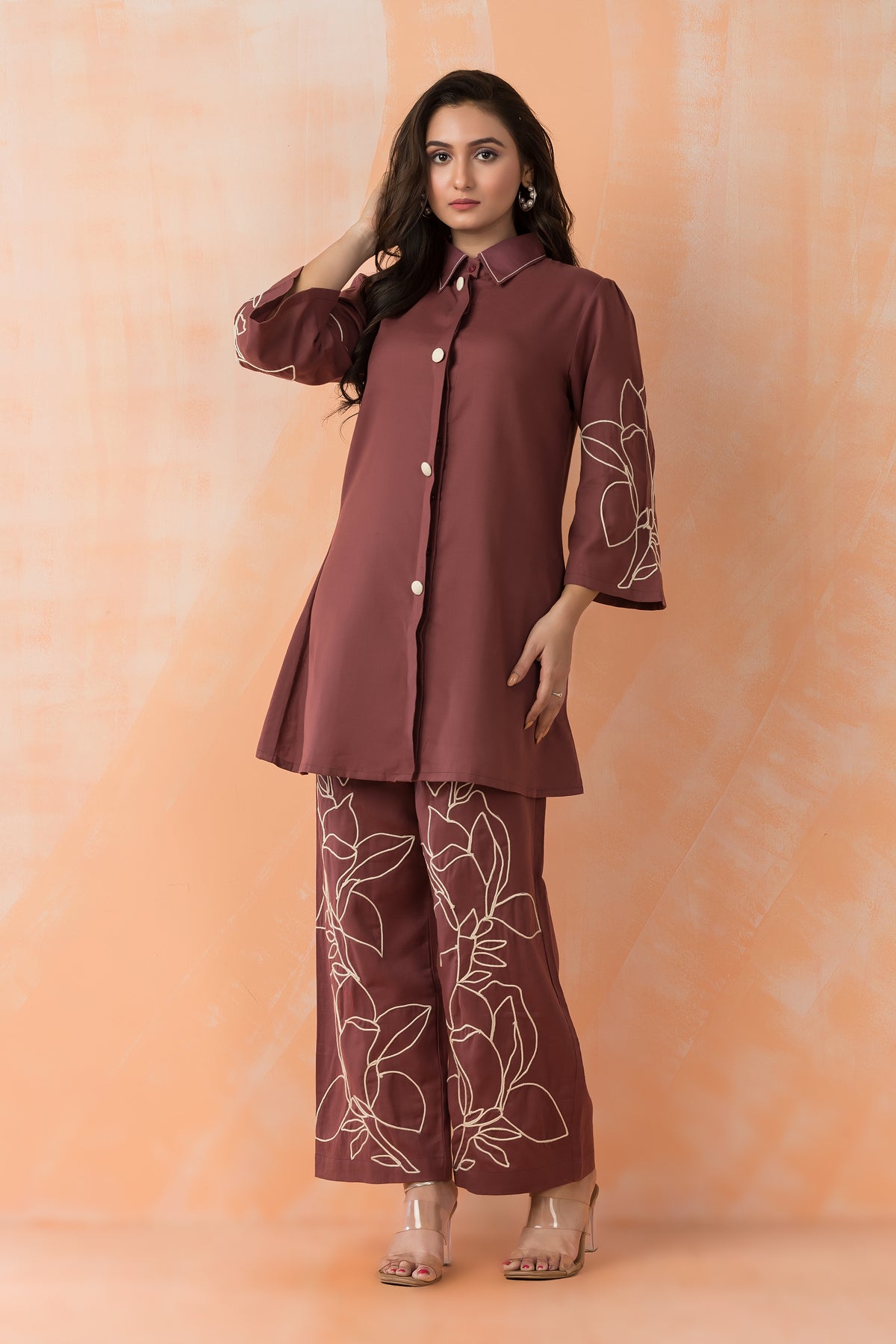 Embroidered Cotton Co-ord Set