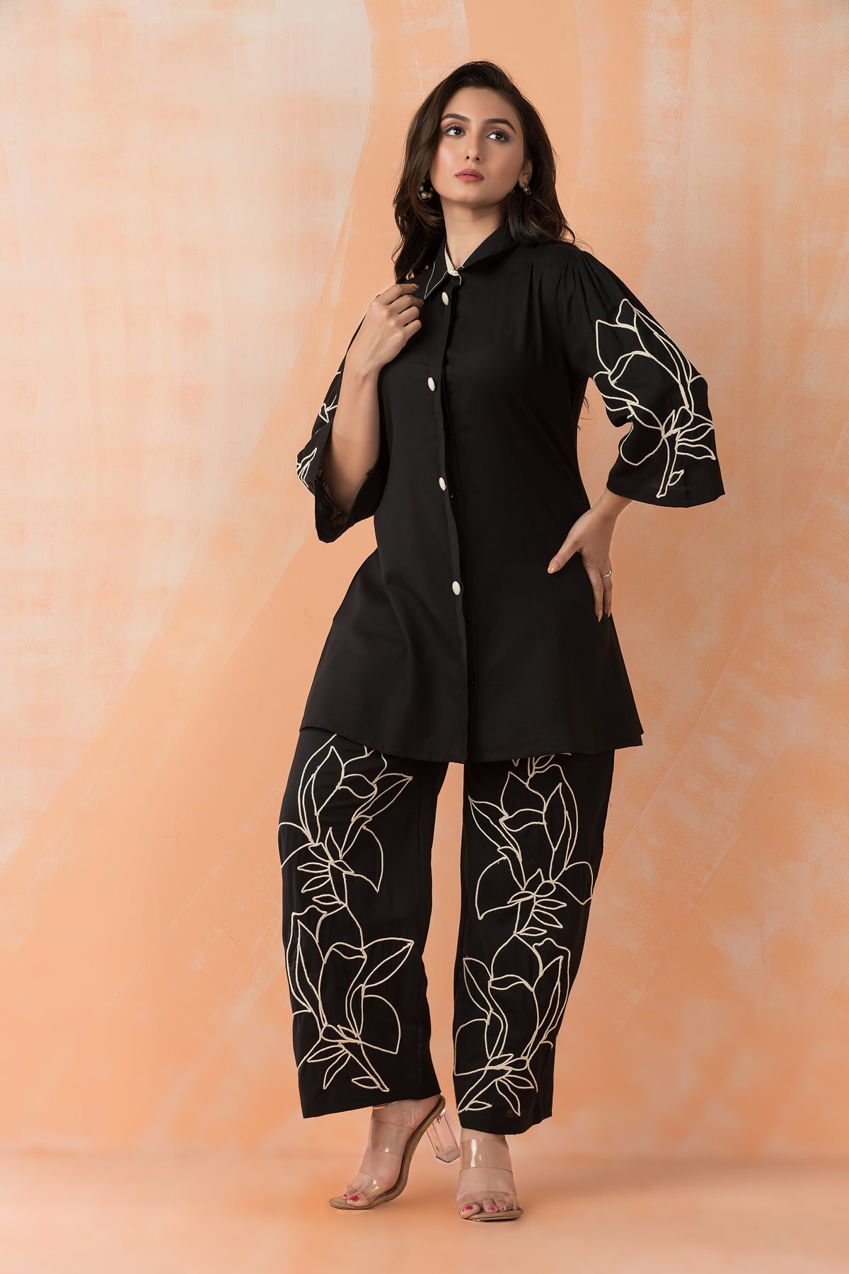 Embroidered Cotton Co-ord Set