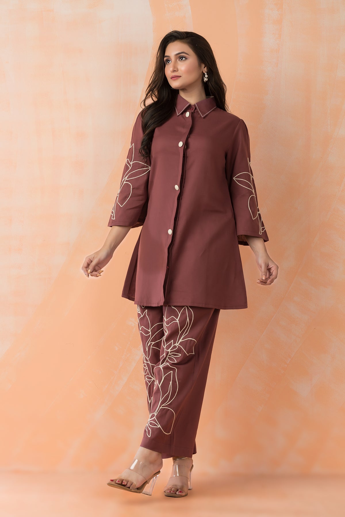 Embroidered Cotton Co-ord Set